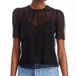 Generation Love Abella Silk Puff Sleeve Top NWT Medium
